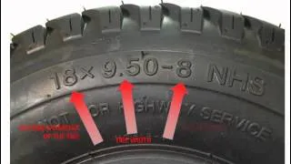 Lawnmower tires - How to read the numbers on the sidewall of a lawn mower tires