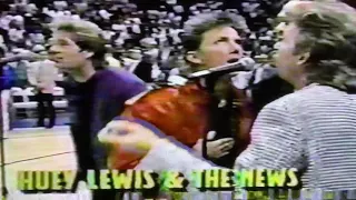 Huey Lewis and the News - National Anthem at Golden State Warrior Playoff Game - 1989