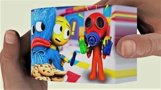 Masked Player kill Huggy Wuggy! 🍏Poppy Playtime Flipbook