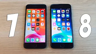 IPHONE 7 VS IPHONE 8 - ТЕСТ СКОРОСТИ И МНОГОЗАДАЧНОСТИ (SPEEDTEST)