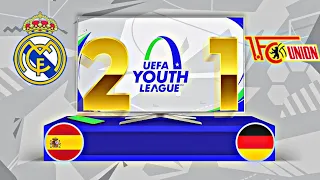 Real Madrid U19 2-1 Union Berlin U19 | UEFA YOUTH LEAGUE