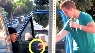 Drunk Guy Offers Homeless People His Wallet! (Social Experiment)