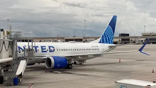 West Palm Beach (PBI) ~ Newark (EWR) - United Airlines - Boeing 737 MAX 8 - Full Flight