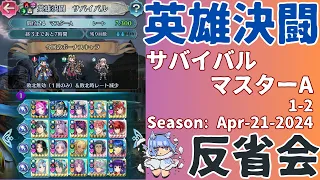 【FEH】マスターA 反省会 2024-04-21 part2【英雄決闘サバイバル】