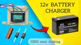 12 volt Battery Charger || How to make a 12 volt battery charger