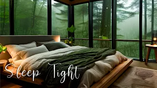 Rainy Day At Cozy Forest Room Ambience ⛈ Soft Rain in Woods for Deep Sleep, Sleep Tight #17
