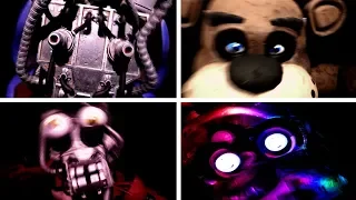 ALL PARTS AND SERVICE JUMPSCARES!! || FNAF NON-VR Help Wanted