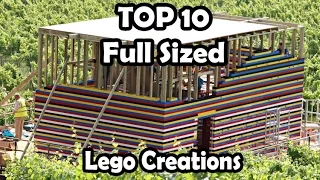 Top 10 amazing life size lego creations (life size lego house and working lego car + MORE )