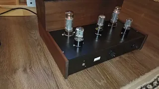 Home made 2X10 Watt EL34 SE tube amplifier testing...