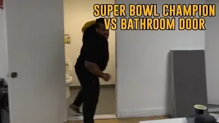 Super Bowl Champion Willie Colon vs. A Bathroom Door — Breakfast Vlog #5