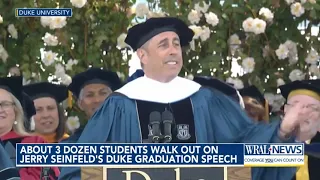 Nearly three dozen students walk out on Jerry Seinfeld's Duke graduation speech