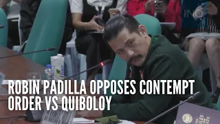 Robin Padilla opposes contempt order vs Quiboloy