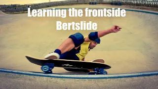 Learning the frontside bertslide on a surf skate