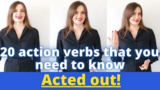 Verbs Acted Out. 20 action verbs. Memorize 20 action verbs with me. Easy way to memorize verbs.