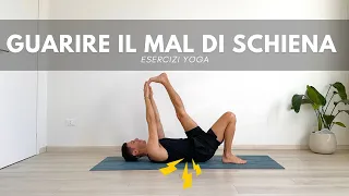 10 MINUTI Esercizi yoga per mal di schiena: Guarire da mal di schiena e sciatalgia