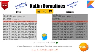 Coroutines as light weight threads : Kotlin Fundamentals - 51