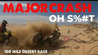 MAJOR CRASH IN THE FIRST MILE ! This was crazy! District 38 Superstition Desert Racing