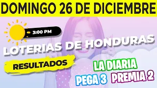 Sorteo 3PM Loto Honduras La Diaria Pega 3 Premia 2 Domingo 26 de Diciembre del 2021 | Ganador 😱🤑💰💵