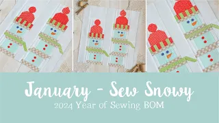 Sew Snowy Tutorial - 2024 Year of Sewing BOM Block