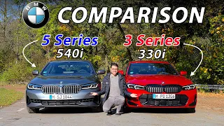 BMW 3 Series 330i vs BMW 5 Series 540i comparison REVIEW (G20 vs G30)