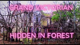 Abandoned victorian house hidden in forest