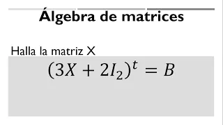 Ecuación matricial  con traspuesta| Álgebra de matrices | Ejercicio resuelto 1