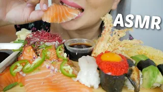 SUSHI ASMR *Assorted Nigiris, Salmon Carpaccio and Shrimp Tempura NO TALKING Eating Sounds | N.E