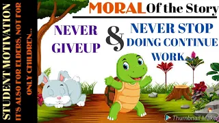 Rabbit and Tortoise moral of the story||Never give up Motivation (Tips for Achieve Success) Haro mat