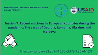 (English) January 2021 IFES Webinar on recent elections in European countries