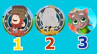 Oddbods Turbo Run Challenge Halloween Bubbles vs Halloween Fuse vs Tom Gold Run