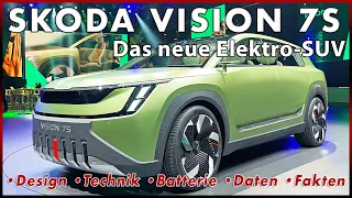 Skoda Vision 7S Premiere der Škoda Elektro SUV Studie | Sitzprobe Fakten Ausstattung 2022