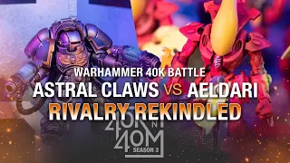 Rivals meet in glorious Warhammer 40k in 40m battle! Eldar vs Space Marines.