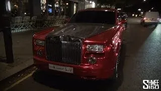 Garish CHROME RED Rolls-Royce Phantom in London