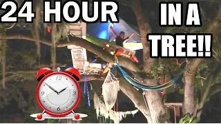 24 HOUR OVERNIGHT CHALLENGE IN A TREE!! | JOOGSQUAD PPJT