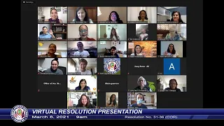 Virtual Resolution Presentation - Senator Amanda L. Shelton - March 8, 2021 9am