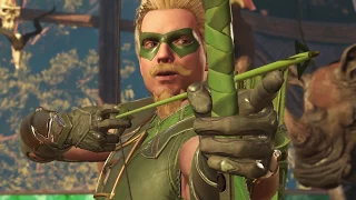 INJUSTICE 2: All Green Arrow Intros (Dialogue & Character Banter) 1080p HD