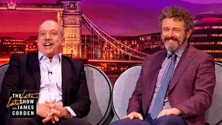 Michael Sheen & Paul Giamatti Are Very International - #LateLateLondon