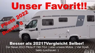 Pilote P746 FGJ Modell 2022 auf Ducato 8 mit Face to Face Sitzgruppe!Unser Favorit✌