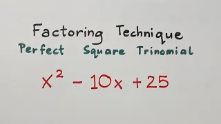How to Factor a Perfect Square Trinomial? Factoring Polynomials - Grade 8 Math
