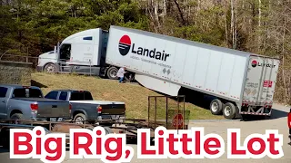 Opps!! This isn't good. Trucking Fail. Rookie Mistake. BIg Rig in a Little lot