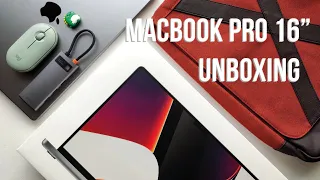 MacBook Pro Unboxing ✨ - 16 Inch - M1 Pro chip  - ASMR - First impression 👽