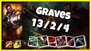 Graves vs Master Yi DUSKBLADE BR Challenger JUNGLE (13/2/4) - v10.24