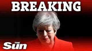 Theresa May cries as she announces her resignation