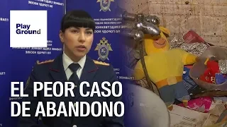 Niña de 5 años abandonada entre montones de basura.