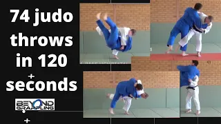 74 judo throws in 120 seconds with Judo throws labeled