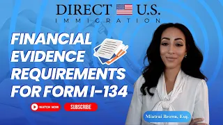 Financial Evidence Requirements for Form I-134