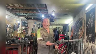 Taller de bicicletas antiguo