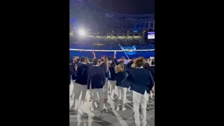 Team Argentina Celebrates at Tokyo Olympic Opening Ceremony