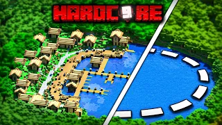 I Transformed a Lake into a Village in Hardcore Minecraft