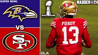 49ers vs. Ravens Simulation | Super Bowl 58 | Madden 24 PS5